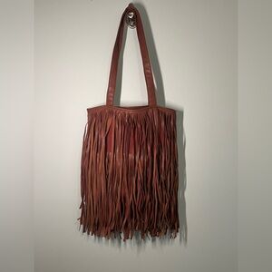 Faux Leather Fringe Tote Bag Shoulder Bag Western Style Purse HALLOWEEN COSTUME‎